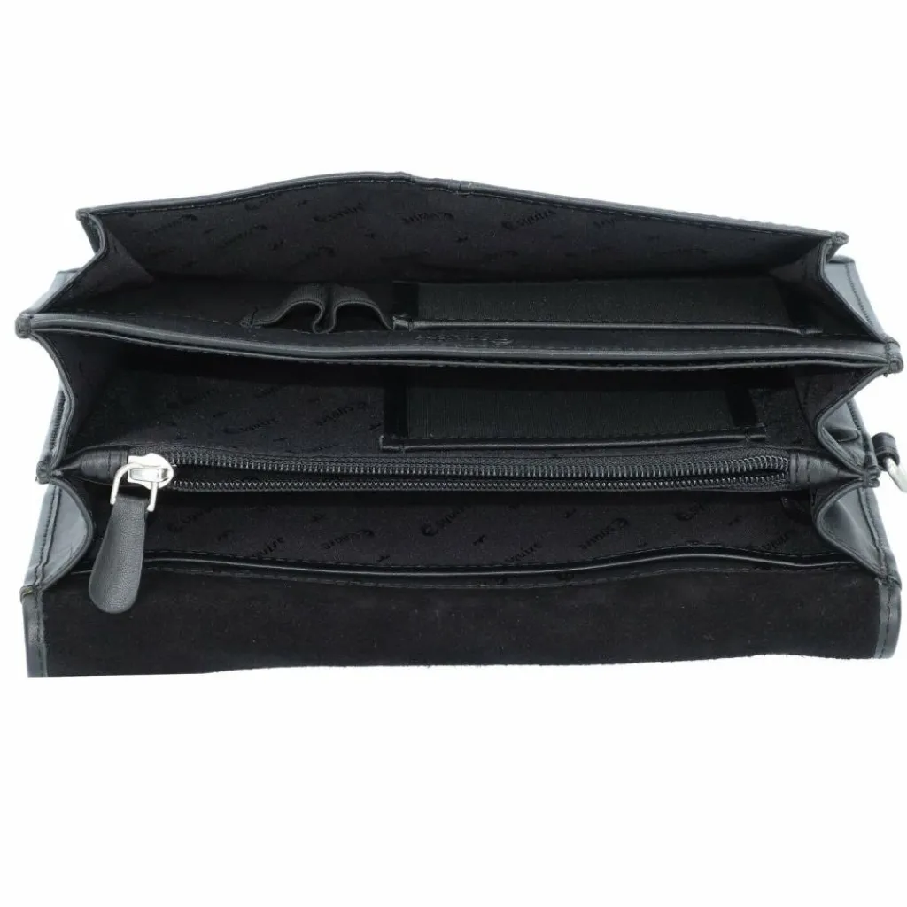 Esquire Herrentaschen<Oxford Handgelenktasche Leder 22 cm schwarz