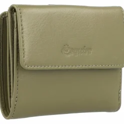 Esquire Damengeldbörsen Querformat<Peru Geldbörse RFID Leder 10 cm olive