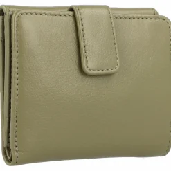 Esquire Damengeldbörsen Querformat<Peru Geldbörse RFID Leder 10 cm olive