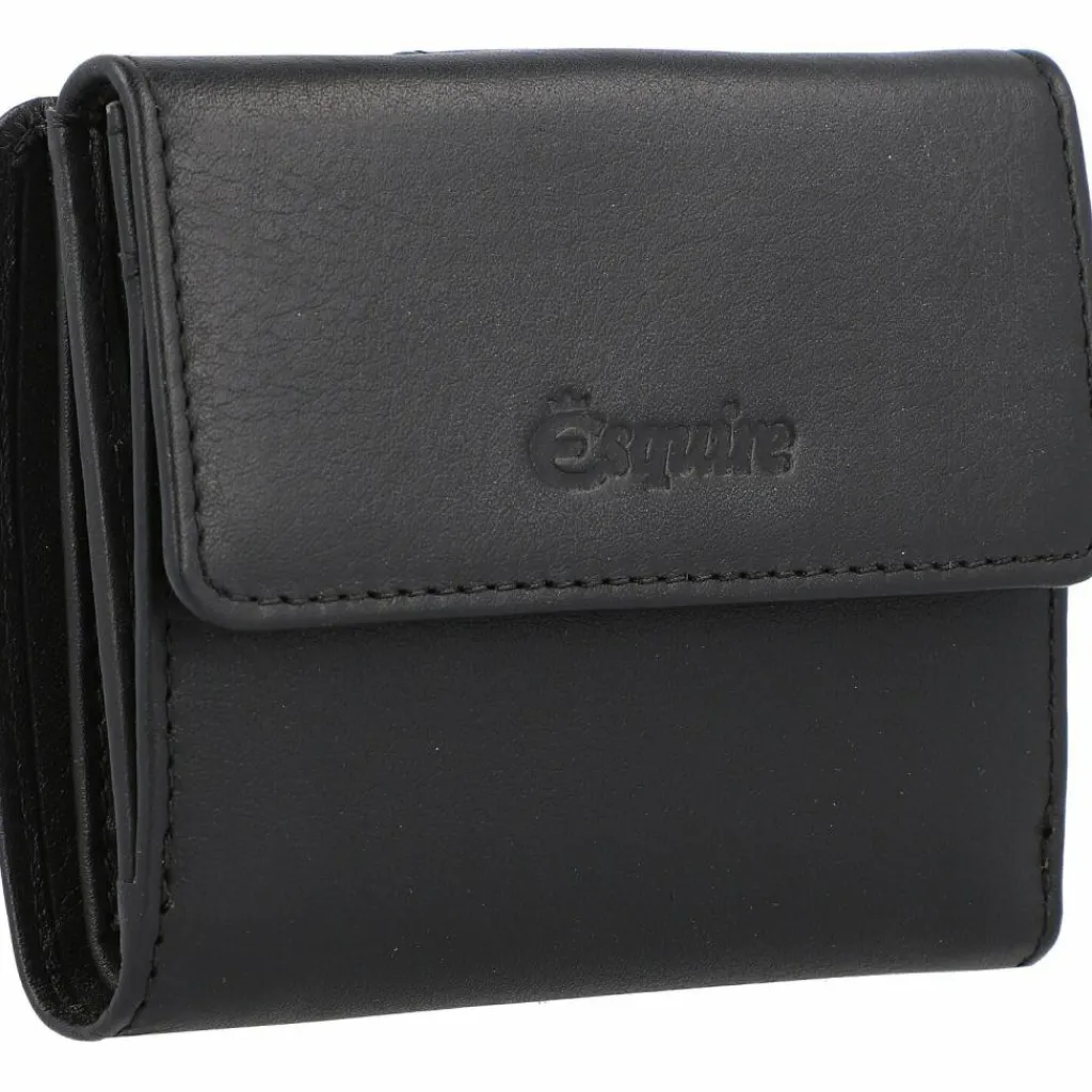 Esquire Damengeldbörsen Querformat<Peru Geldbörse RFID Leder 10 cm schwarz