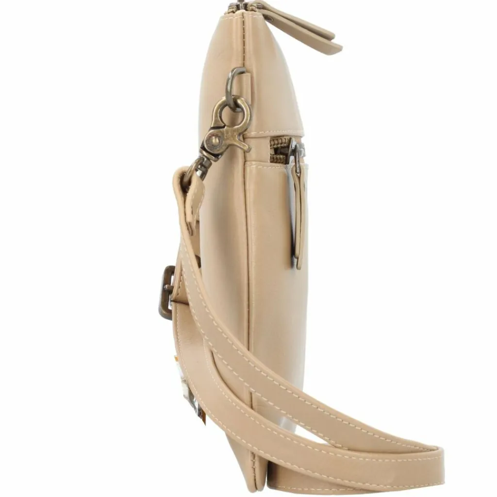 Outlet Esquire Peru Umhängetasche Leder 17 cm taupe