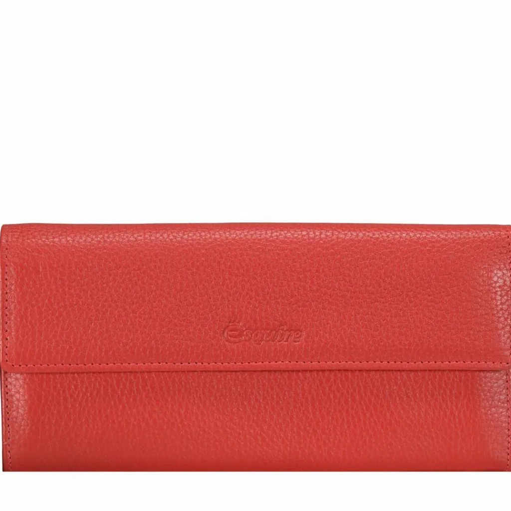 Esquire Damengeldbörsen Querformat<Primavera Geldbörse I Leder 18 cm rot