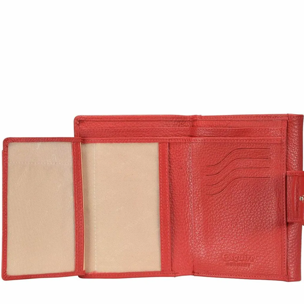 Esquire Damengeldbörsen Querformat<Primavera Geldbörse Leder 14 cm rot