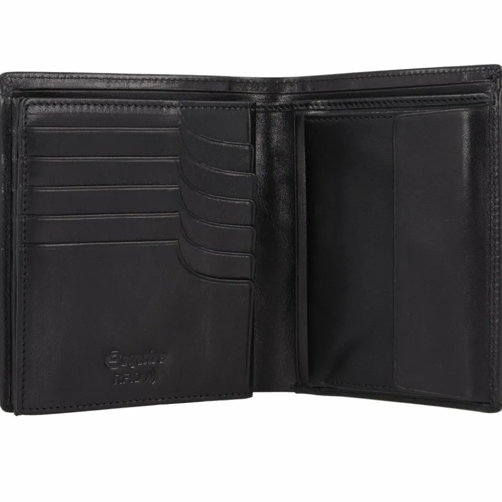Esquire Herrengeldbörsen Hochformat<Toscana Geldbörse RFID Leder 11 cm schwarz