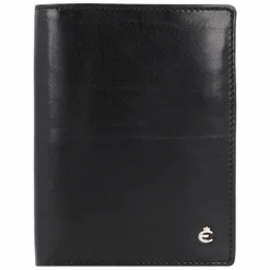 Esquire Herrengeldbörsen Hochformat<Toscana Geldbörse RFID Leder 9,5 cm schwarz