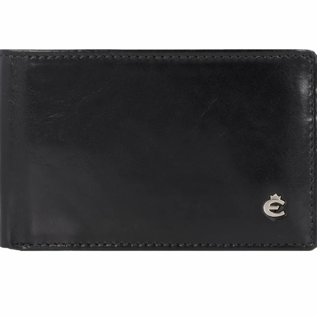 Esquire Herrengeldbörsen Querformat<Toscana Geldbörse RFID Leder 11,5 cm schwarz