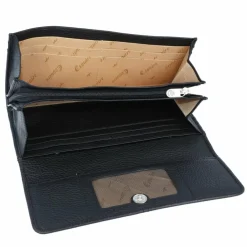 Esquire Damengeldbörsen Querformat<Verona Geldbörse RFID Leder 19 cm schwarz