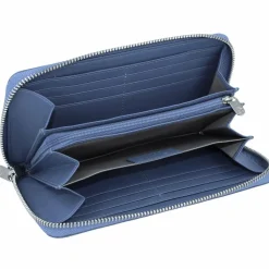 Hot Esquire Viktoria Geldbörse RFID Leder 19 cm taubenblau