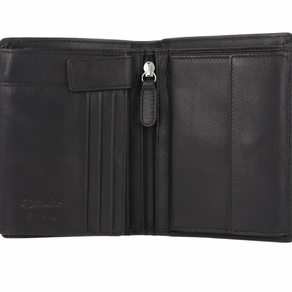 Outlet Esquire Viktoria Geldbörse RFID Leder 10 cm schwarz