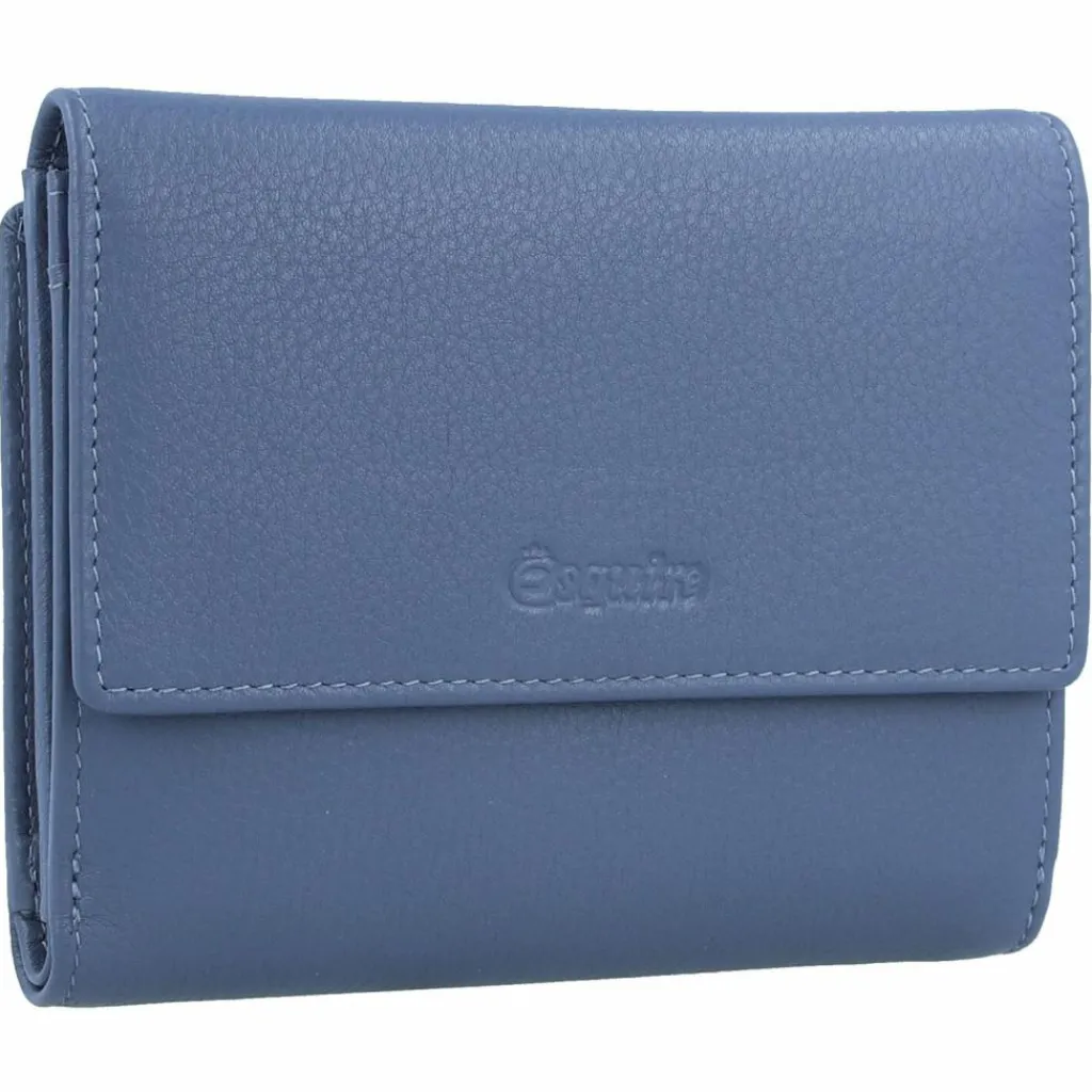 Esquire Damengeldbörsen Querformat<Viktoria Geldbörse RFID Leder 12 cm taubenblau