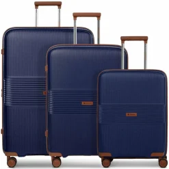 Farmhood Eco Edition 02 4 Rollen Kofferset 3-teilig mit Dehnfalte navy