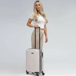 Farmhood Hartgepäck Kabinengepäck|4-Rollen Kabinentrolleys<Eco Edition 4 Rollen Kabinentrolley 55 cm mit Dehnfalte beige