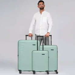 Farmhood Koffersets Als Hartgepäck|Koffersets 3-Teilig<Eco Edition 4 Rollen Kofferset 3-teilig mit Dehnfalte mint