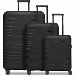 Farmhood Koffersets Als Hartgepäck|Koffersets 3-Teilig<Eco Edition 4 Rollen Kofferset 3-teilig mit Dehnfalte black