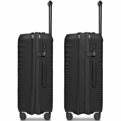 Farmhood Koffersets Als Hartgepäck|Koffersets 3-Teilig<Eco Edition 4 Rollen Kofferset 3-teilig mit Dehnfalte black