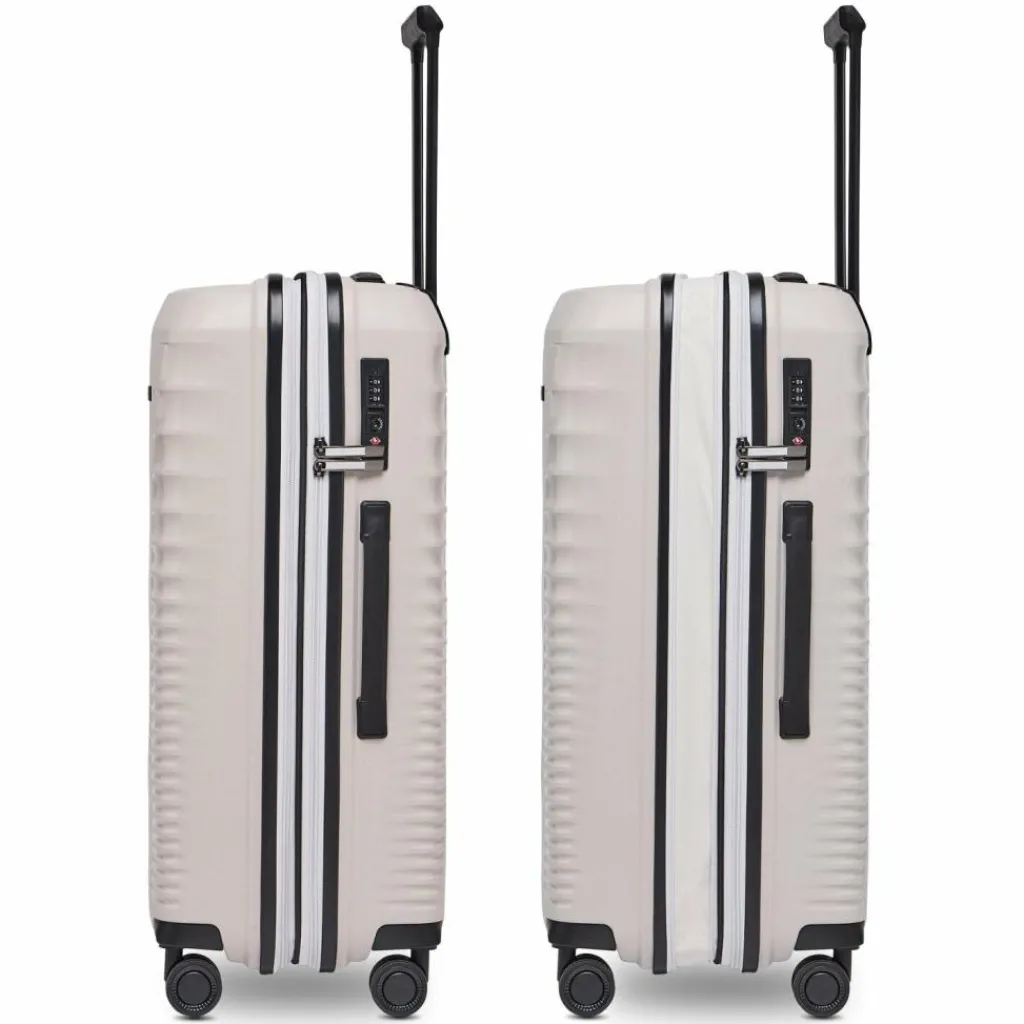 Farmhood Hartgepäck|4-Rollen Koffer<Eco Edition 4 Rollen Trolley 67 cm mit Dehnfalte beige