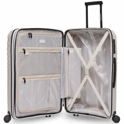 Farmhood Hartgepäck|4-Rollen Koffer<Eco Edition 4 Rollen Trolley 67 cm mit Dehnfalte beige