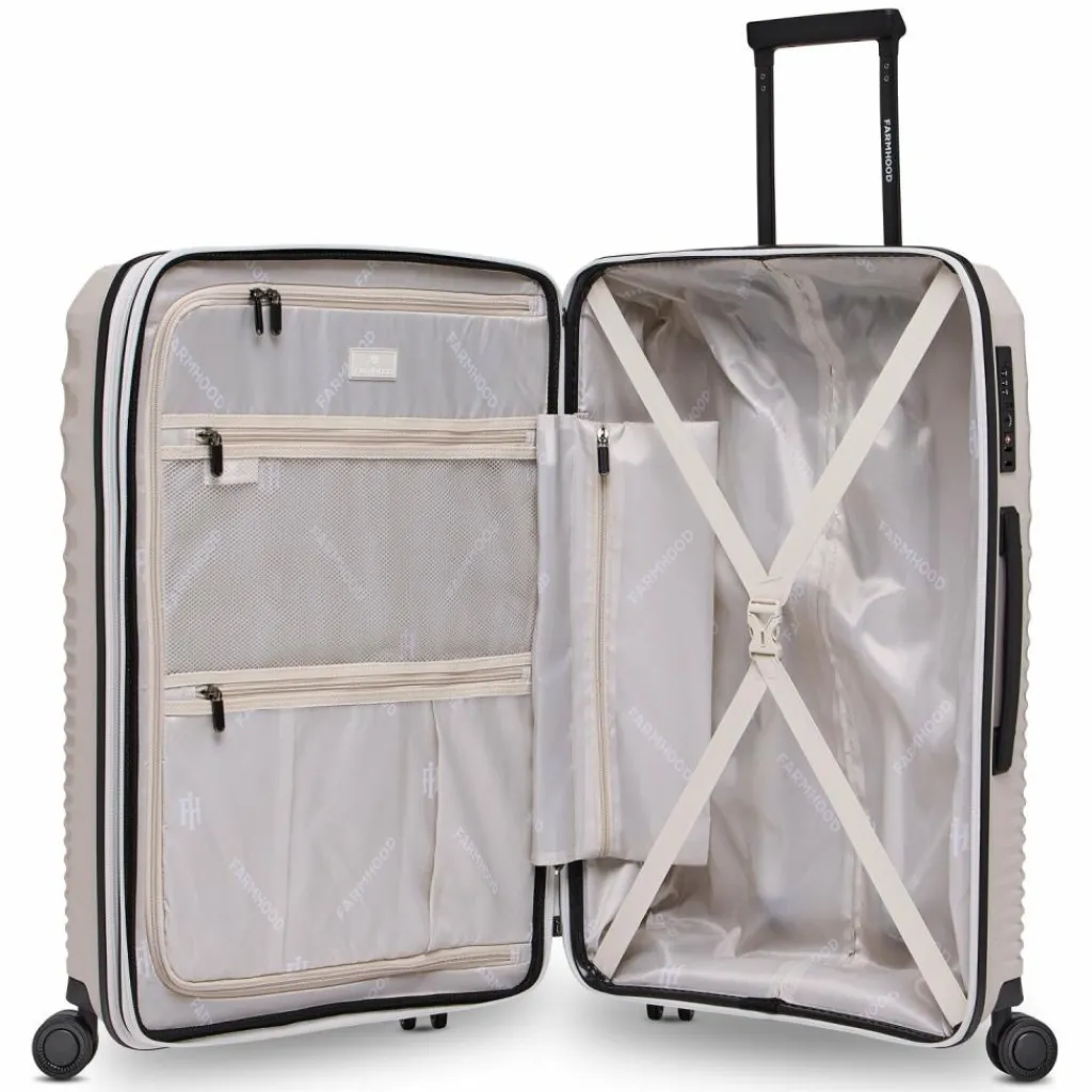 Farmhood Hartgepäck|4-Rollen Koffer<Eco Edition 4 Rollen Trolley 67 cm mit Dehnfalte beige