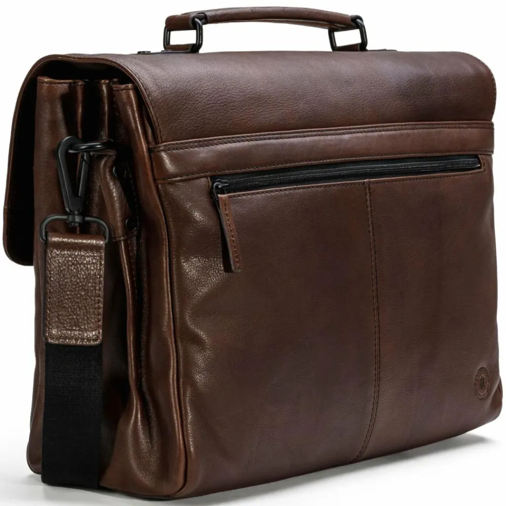 Farmhood Memphis Aktentasche XXL 3 Fächer Leder 39 cm