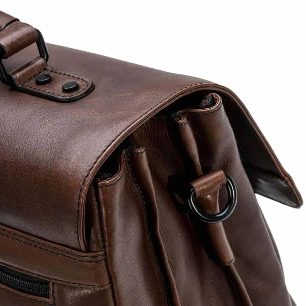 Farmhood Memphis Aktentasche XXL 3 Fächer Leder 39 cm