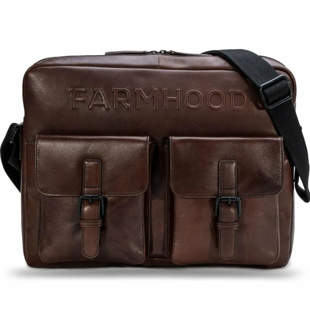 Farmhood Messenger Bags|Laptoptaschen<Memphis Aktentaschen Messenger Leder 38 cm Laptopfach dark brown