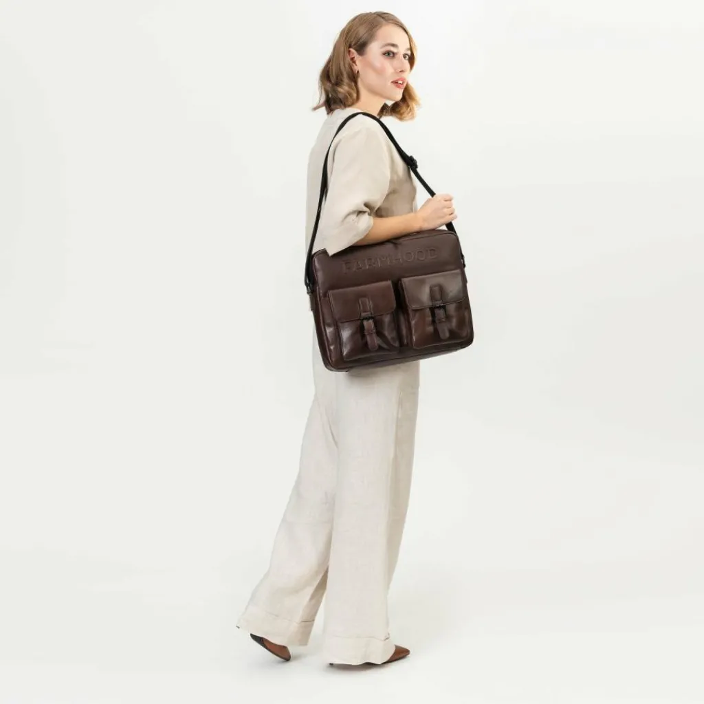 Farmhood Messenger Bags|Laptoptaschen<Memphis Aktentaschen Messenger Leder 38 cm Laptopfach dark brown