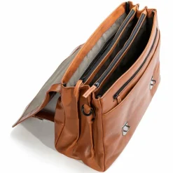 Farmhood Memphis Aktentasche XXL 3 Fächer Leder 39 cm