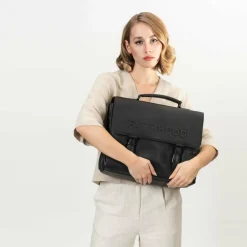 Farmhood Aktentaschen<Memphis Aktentasche XXL 3 Fächer Leder 39 cm black 2