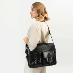 Farmhood Messenger Bags|Laptoptaschen<Memphis Aktentaschen Messenger Leder 38 cm Laptopfach black 2