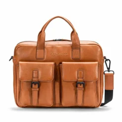 New Farmhood Memphis Aktentasche Leder 39 cm Laptopfach cognac