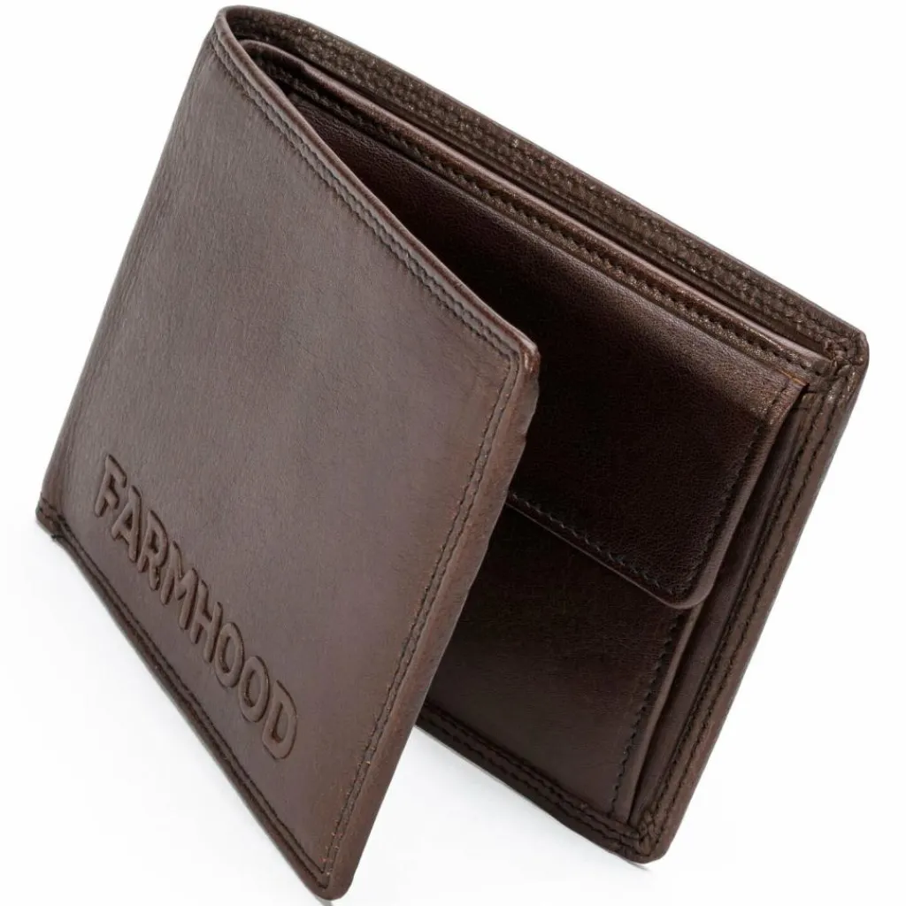Sale Farmhood Memphis Geldbörse RFID Schutz Leder 12.5 cm dark brown