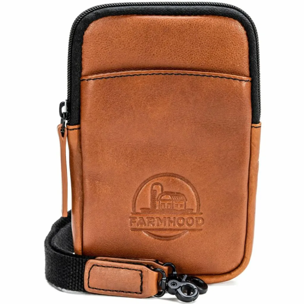 Farmhood Handytaschen<Memphis Handytasche Leder 12 cm cognac