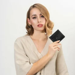 Farmhood Visitenkartenetuis<Memphis Kreditkartenetui RFID Schutz Leder 10 cm black 2