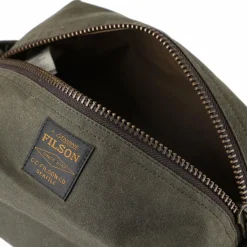 Filson Tin Cloth Kulturbeutel Leder 23 cm