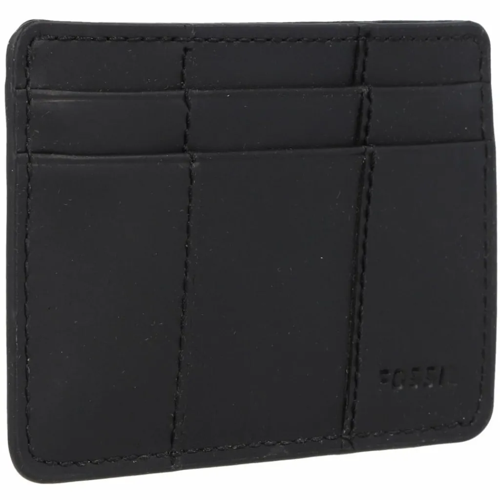 Discount Fossil Everett Kreditkartenetui Leder 10 cm schwarz