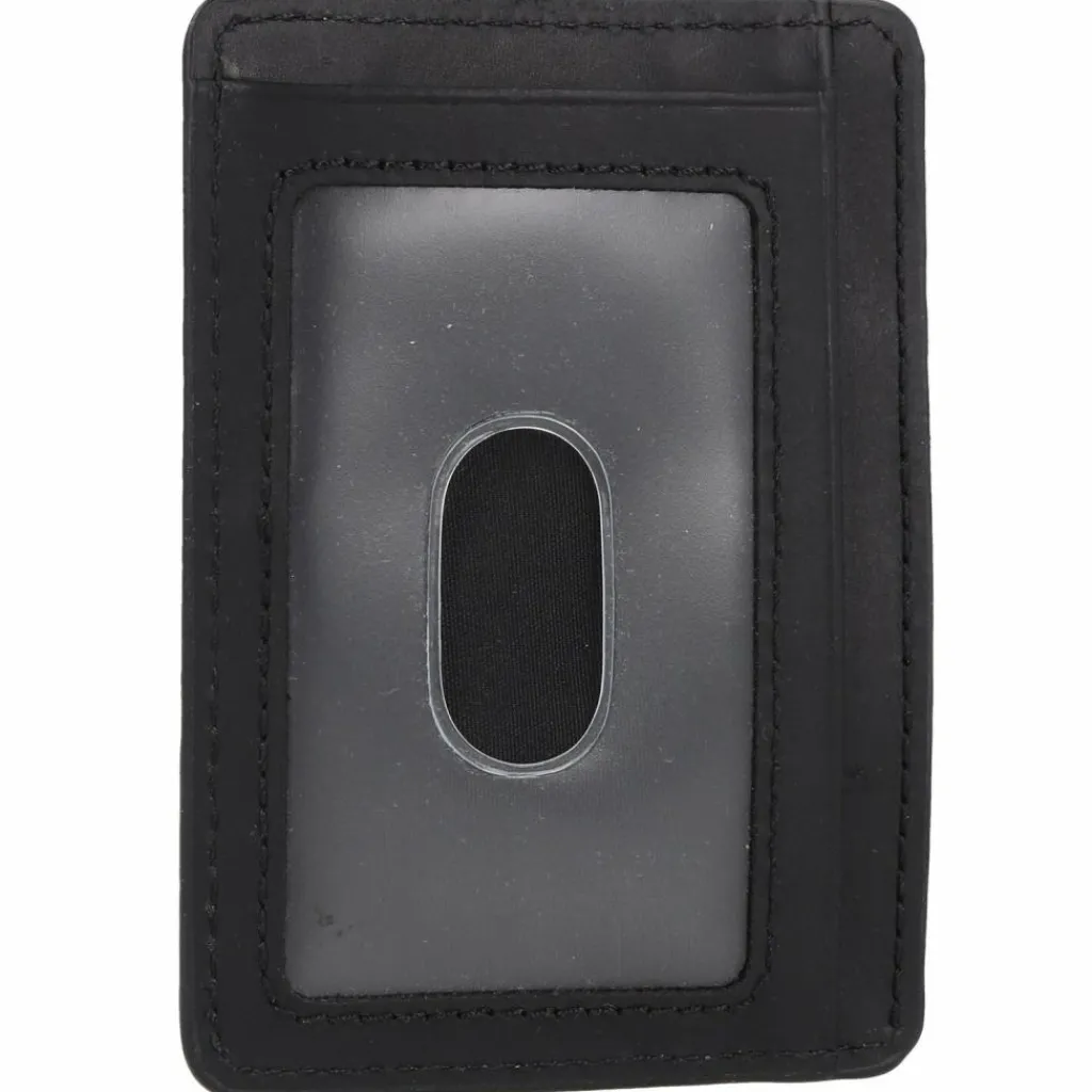 Discount Fossil Everett Kreditkartenetui Leder 10 cm schwarz