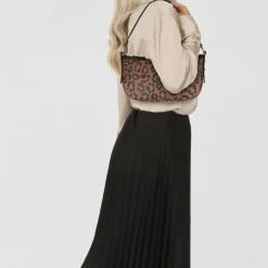 Discount Fossil Jolie Schultertasche Leder 21.5 cm black-leopard