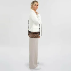 Discount Fossil Jolie Schultertasche Leder 21.5 cm black-leopard