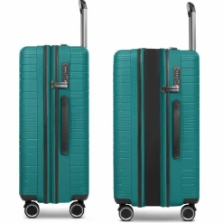 Outlet Franky Dallas 3.0 4 Rollen Kofferset 3-teilig mit Dehnfalte turquoise