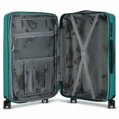 Outlet Franky Dallas 3.0 4 Rollen Kofferset 3-teilig mit Dehnfalte turquoise