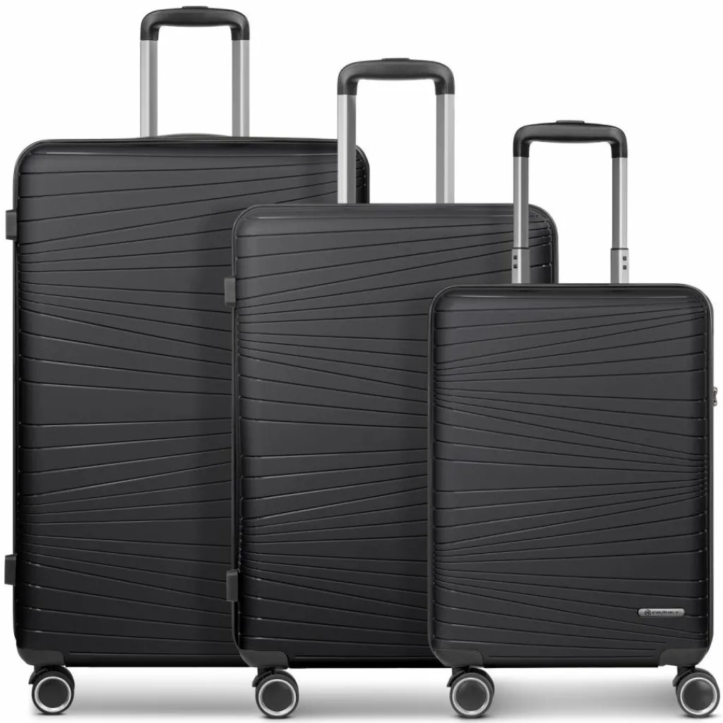 Online Franky Dallas 3.0 4 Rollen Kofferset 3-teilig mit Dehnfalte black