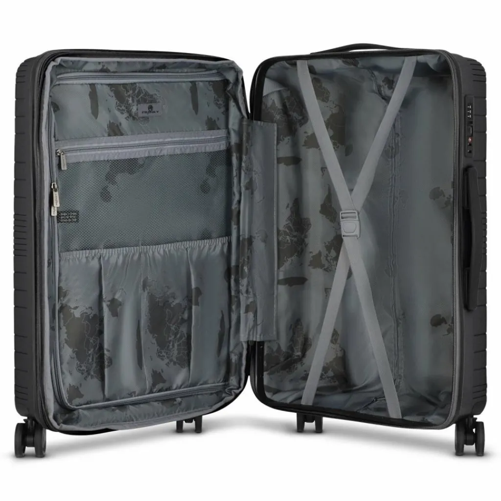 Online Franky Dallas 3.0 4 Rollen Kofferset 3-teilig mit Dehnfalte black