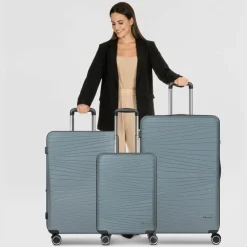 Franky Koffersets Als Hartgepäck|Koffersets 3-Teilig<Dallas 3.0 4 Rollen Kofferset 3-teilig mit Dehnfalte grey