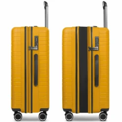 Clearance Franky Dallas 3.0 4 Rollen Kofferset 3-teilig mit Dehnfalte yellow