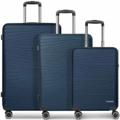 Franky Koffersets Als Hartgepäck|Koffersets 3-Teilig<Dallas 3.0 4 Rollen Kofferset 3-teilig mit Dehnfalte dark blue