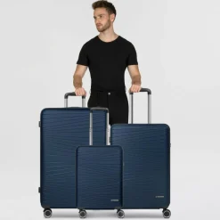 Franky Koffersets Als Hartgepäck|Koffersets 3-Teilig<Dallas 3.0 4 Rollen Kofferset 3-teilig mit Dehnfalte dark blue