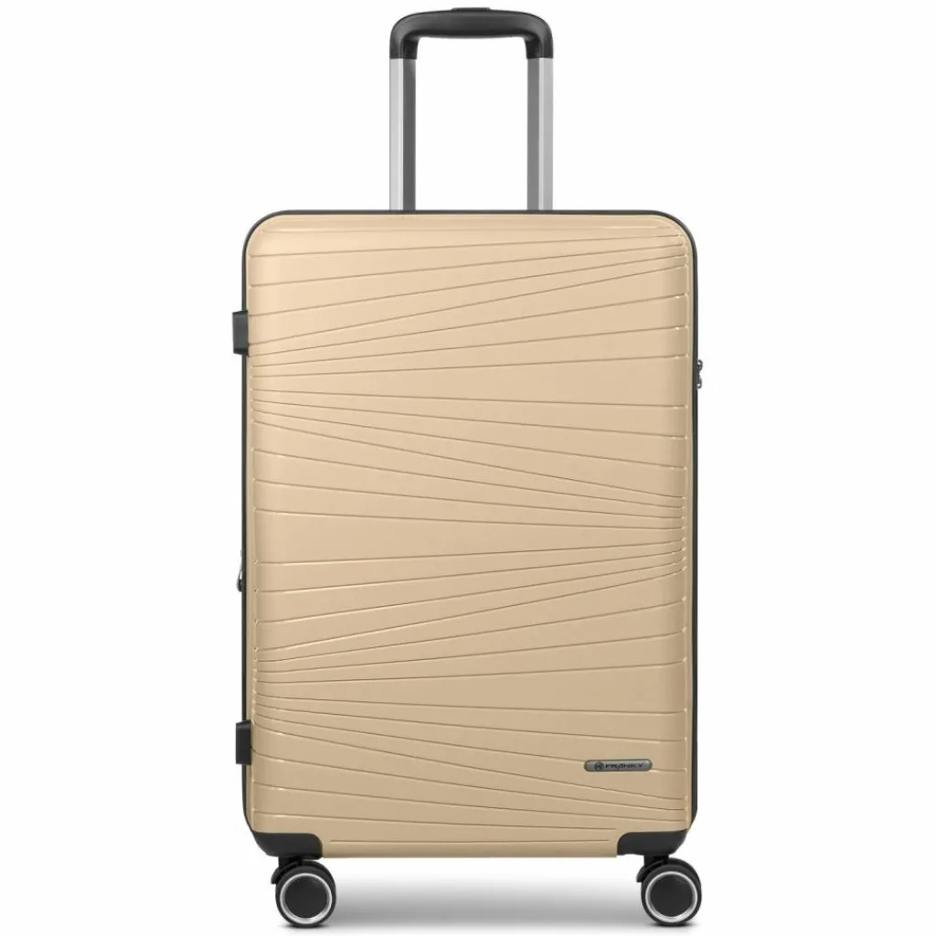Franky Dallas 3.0 4 Rollen Trolley M 65 cm mit Dehnfalte beige