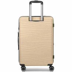 Franky Dallas 3.0 4 Rollen Trolley M 65 cm mit Dehnfalte beige