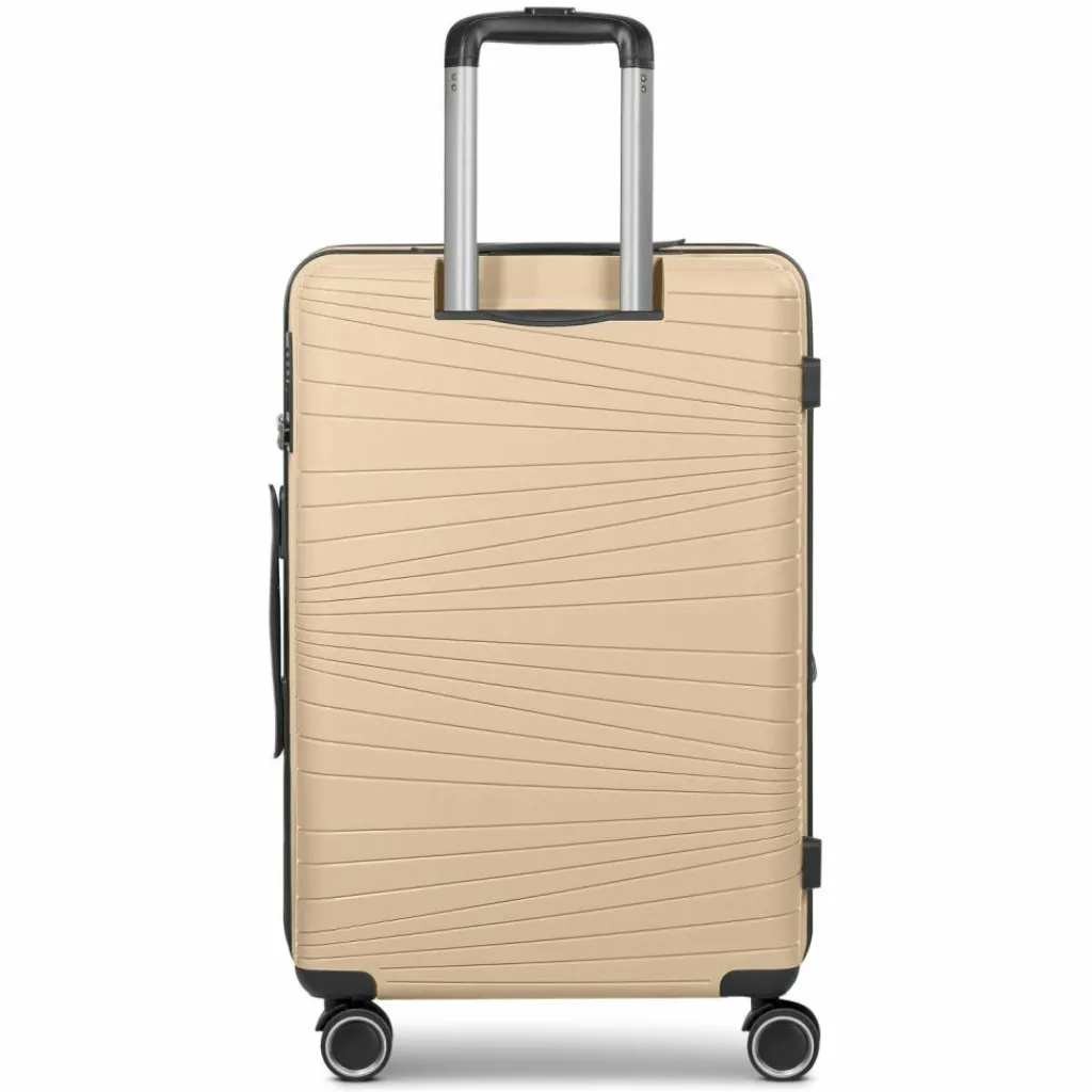 Franky Dallas 3.0 4 Rollen Trolley M 65 cm mit Dehnfalte beige