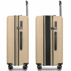 Franky Dallas 3.0 4 Rollen Trolley M 65 cm mit Dehnfalte beige